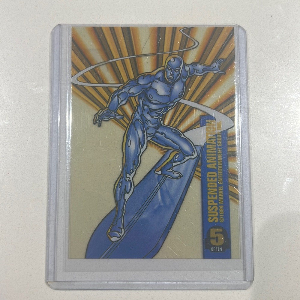 Rare, collectible, silver surfer five out of 10 cards I happen to have one